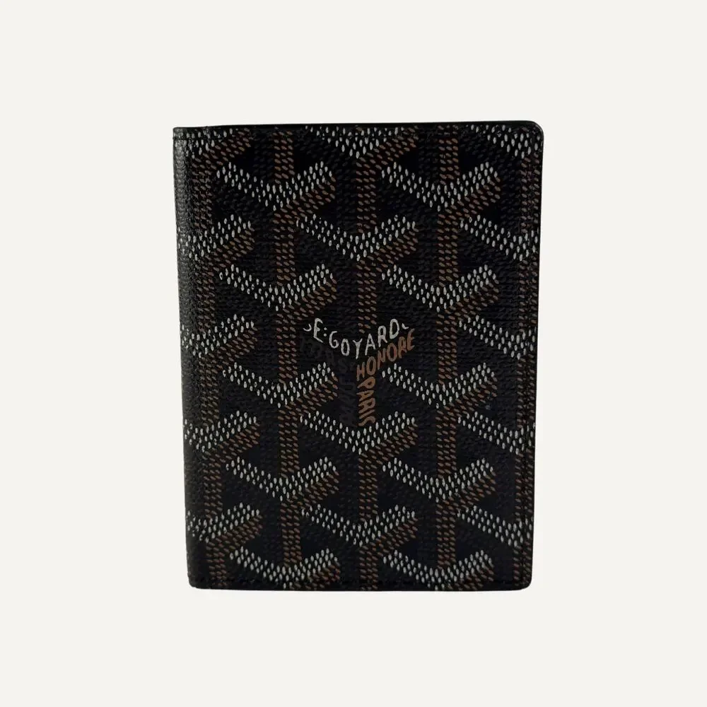 Goyard Saint Sulpice Card Holder Black Goyardine Coated Canvas Wallet